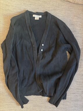 Women's Blue Vintage Cotton Cardigan